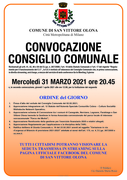 CONSIGLIO COMUNALE DEL 31/03/2021